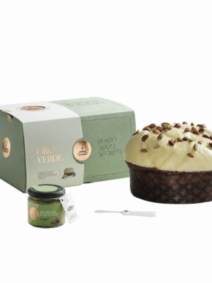 Fiasconaro Panettone Oro Verde 1 Kg Con Scatola e Vasetto Crema Pistacchio